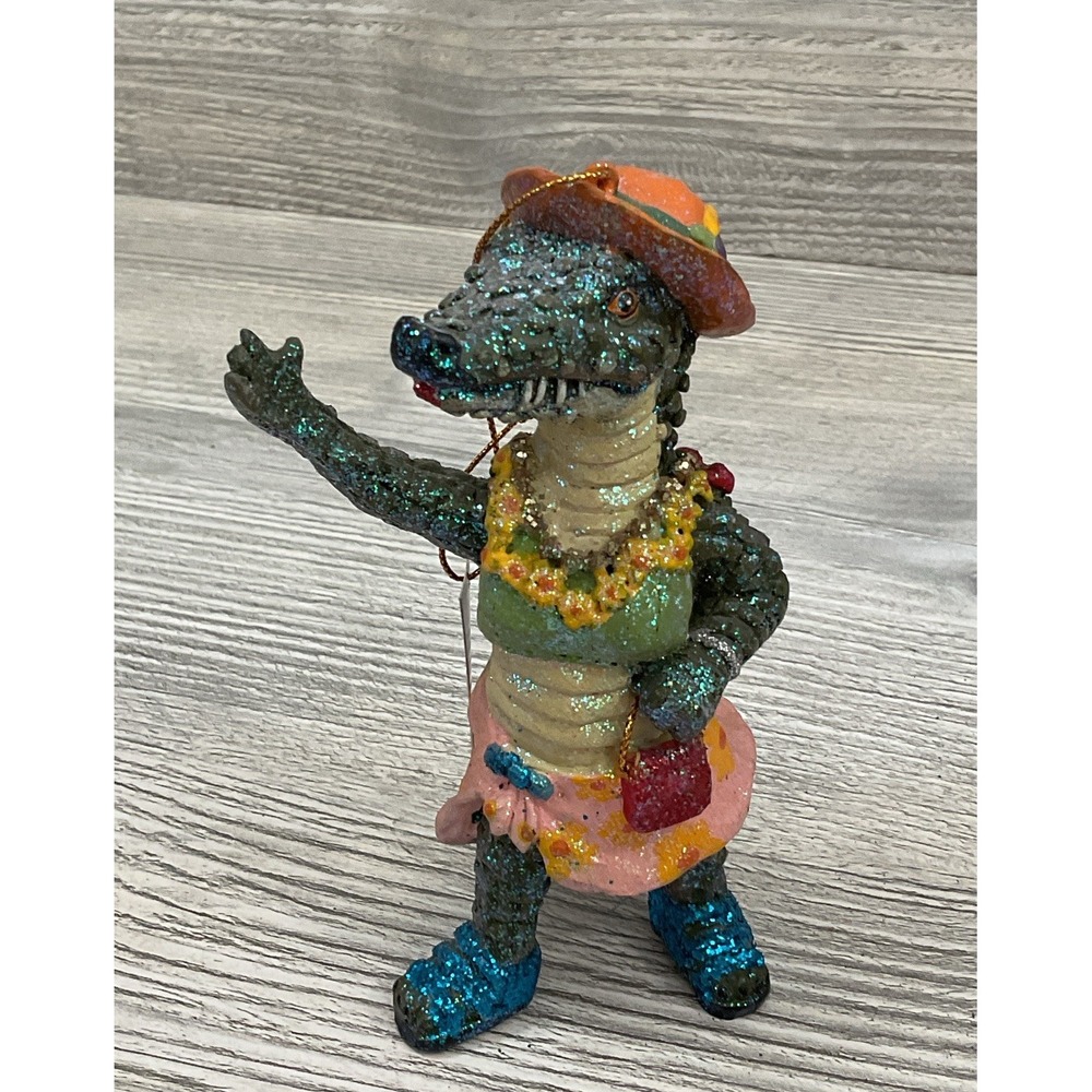 December Diamonds Gala Gator Alligator Christmas Ornament Collectible RARE NEW